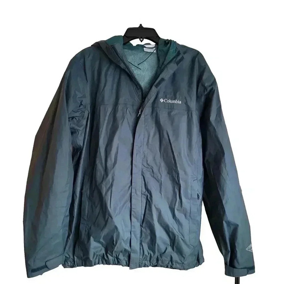 Columbia Omni Tech Waterproof Hoodie Breathable Men's Jacket Sz L Fishin… - Picture 1 of 8